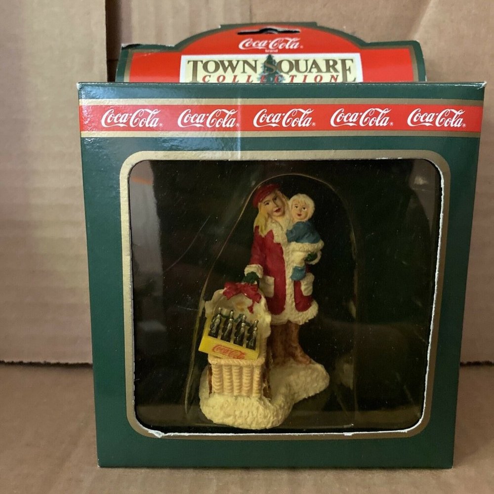 Vintage Coca-Cola Town Square Collection Homeward Bound Item# 64321 Lady Child